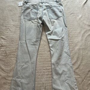 Stylish Light Gray Flared Jeans